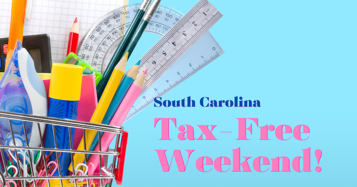 Image showing items available for tax-free weekend such as school supplies